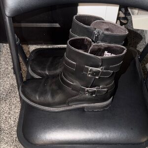 Black Buckle Ankle Boots